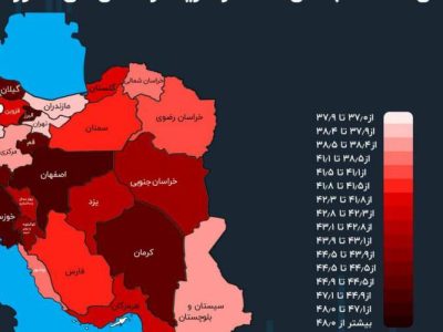 جابجایی شاخص فلاکت در نقشه ایران