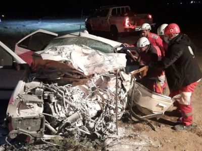 6 مصدوم بر اثر تصادف پراید و سمند در جنگل گلستان