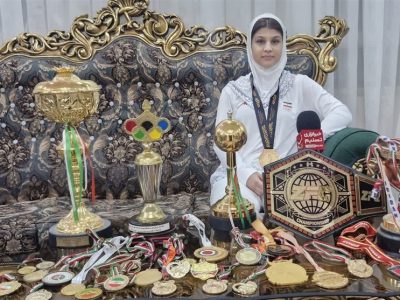 طلای جهانی MMA بر گردن دختر دانش‌آموز اسلامشهری فیلم