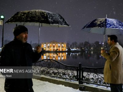 بارش برف در تبریز