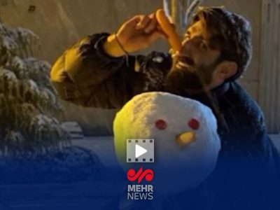 برف بازی بازیکنان تیم فوتبال تراکتور