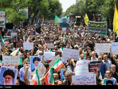 مردم تبریز در محکومیت اغتشاشات تجمع می‌کنند