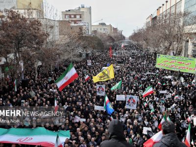آژانس خبری  ملت آزاد آنلاین |  | Mehr News Agency – راهپیمایی مردم تبریز در محکومیت حملات آمریکایی