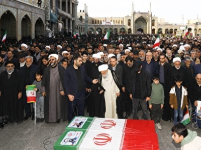 تشییع پیکر شهید دکتر علی لاریجانی در قم