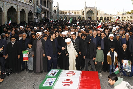 تشییع پیکر شهید دکتر علی لاریجانی در قم