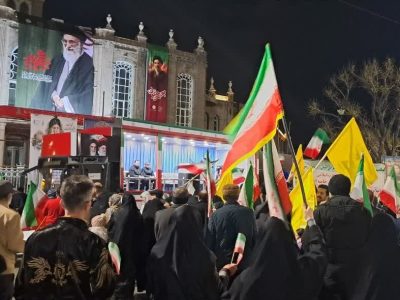 تجمع مردم تبریز در «شب‌های اقتدار ایران» ادامه دارد