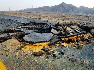 خرابکاری تروریست ها در مسیر ترانزیتی زاهدان ـ خاش