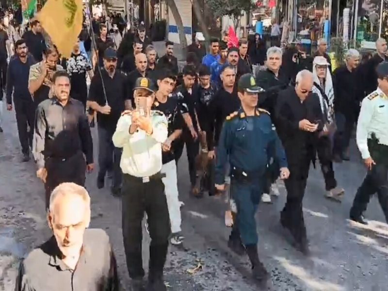 دلدادگان حسینی مسیر ۱۵ کیلومتری «حرم تا حرم» را در مراغه پیمودند